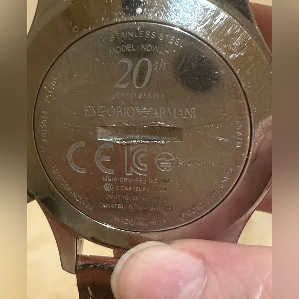 Emporio Armani 44mm Connected Hybrid Smartwatch - 20th Anniversary Edition